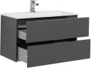 Тумба с раковиной Aquanet Алвита 90 серый антрацит