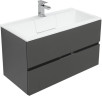 Тумба с раковиной Aquanet Алвита 90 серый антрацит