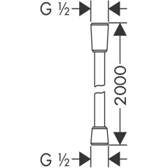 Душевой шланг Hansgrohe Comfortflex 2.0 m, 1/2, хром (28169000)