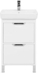 Тумба с раковиной Aquanet Гретта 55 New белый (2 ящика)