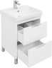 Тумба с раковиной Aquanet Гретта 55 New белый (2 ящика)
