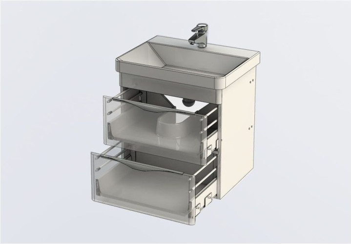 Тумба с раковиной Aquanet Орлеан 60 белый