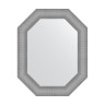 Зеркало настенное Polygon EVOFORM в багетной раме серебряная кольчуга, 61х76 см, BY 7290