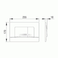 Кнопка смыва Pestan Active 25.5х1.8х17 для инсталляции, пластик, цвет Белый (40006360)