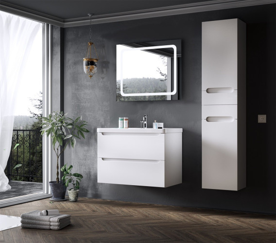 Комплект в ванную Ceruttispa тумба Пьемонт 70 подвесная №2 с умывальником "Кантэ 70"
