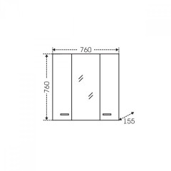 Зеркальный шкаф СанТа Омега 75