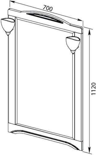Зеркало Aquanet Луис 70 белый