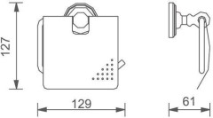 Держатель туалетной бумаги Aquanet 4686, золото