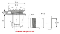 Сифон для душевого поддона BONOMINI (5890CR80B2WZ)