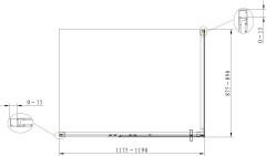 Душевой уголок Aquanet Ideal AE-AXC92MB-S-C 1200x900, прозрачное стекло