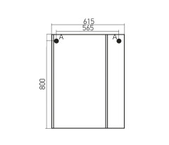 Зеркало-шкаф навесной с подсветкой MIXLINE Альфа-61 правый (529002)