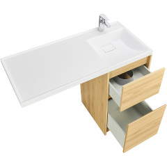 Тумба под раковину Aquaton Лондри 40 без фасада, дуб Сантана (1A267001LH0C0)