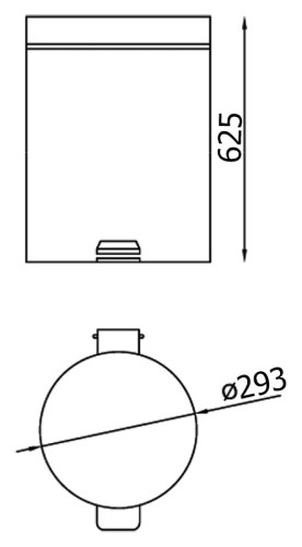 Ведро для мусора Nofer  30 09104.B