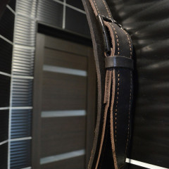 Зеркало AZARIO Капитан D510 c подсветкой и диммером, бесконтактный сенсор, коричн кожа (LED-00002331)