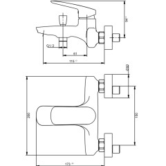 Смеситель для ванны Savol SK-H7101 хром
