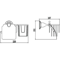 Держатель для туалетной бумаги и освежителя Savol S-L8951C бронза