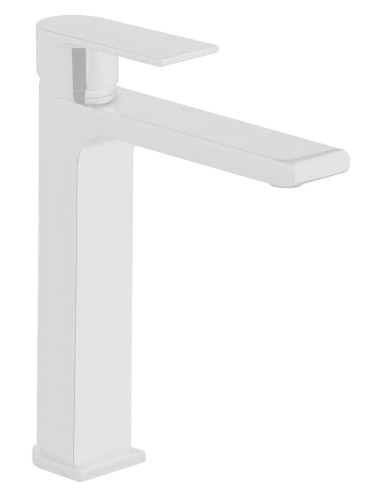 Смеситель для раковины - чаши Azario DELANO высокий, белый (AZ-158445526)