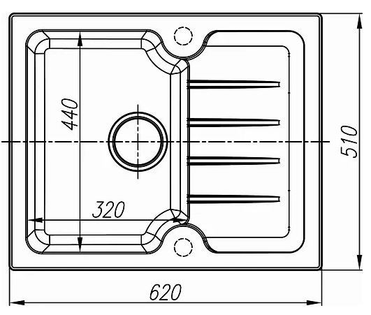 Кухонная мойка Dr. Gans Лора 25.020.A0620