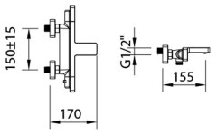 Смеситель для ванны Clever Nine Xtreme 60132