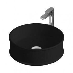 Раковина Artceram Atelier 440*440*150 отверстия для смесителя-отсутствуют черный матовый