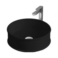 Раковина Artceram Atelier 440*440*150 отверстия для смесителя-отсутствуют черный матовый