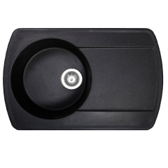 Кухонная мойка Formastone FostoGran FG 77-50, прямоугольная с крылом, цвет антрацит