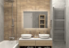 Зеркало Континент Trezhe Led 1000х700 с бесконтактным сенсором,холодная подсветка