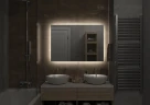 Зеркало Континент Trezhe Led 1000х700 с бесконтактным сенсором,холодная подсветка
