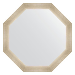 Зеркало настенное Octagon EVOFORM в багетной раме травленое серебро, 65х65 см, BY 3976