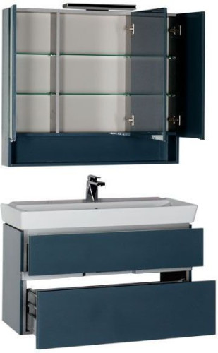 Мебель для ванной Aquanet Виго 100 сине-серый