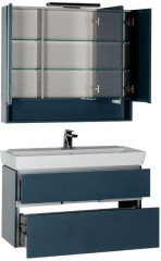 Мебель для ванной Aquanet Виго 100 сине-серый