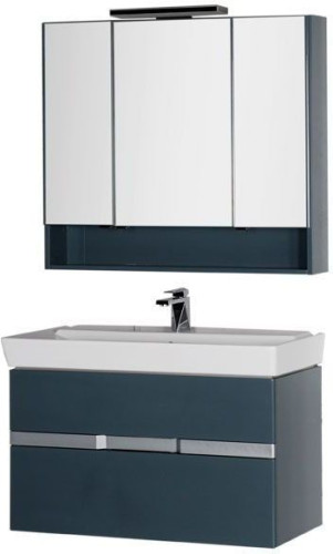 Мебель для ванной Aquanet Виго 100 сине-серый