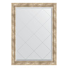 Зеркало настенное с гравировкой EVOFORM в багетной раме прованс с плетением, 73х101 см, BY 4177
