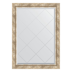 Зеркало настенное с гравировкой EVOFORM в багетной раме прованс с плетением, 73х101 см, BY 4177