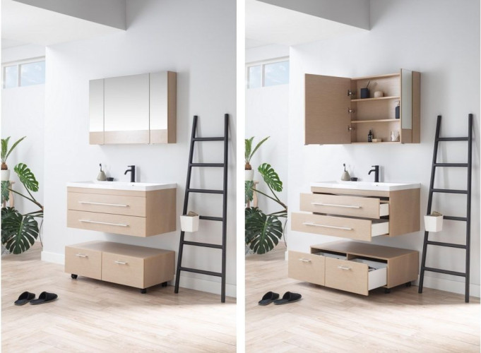 Мебель для ванной Aquanet Нота NEW 100 светлый дуб (камерино)