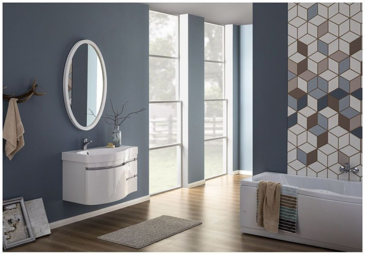 Мебель для ванной Aquanet Сопрано 95 L белый (3 ящика)