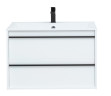 Тумба с раковиной Aquanet Lino 80 белый матовый