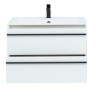 Тумба с раковиной Aquanet Lino 80 белый матовый