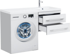 Тумба с раковиной Aquanet Верона 120 R белый (подвесная, 2 ящика)