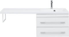 Тумба с раковиной Aquanet Верона 120 R белый (подвесная, 2 ящика)