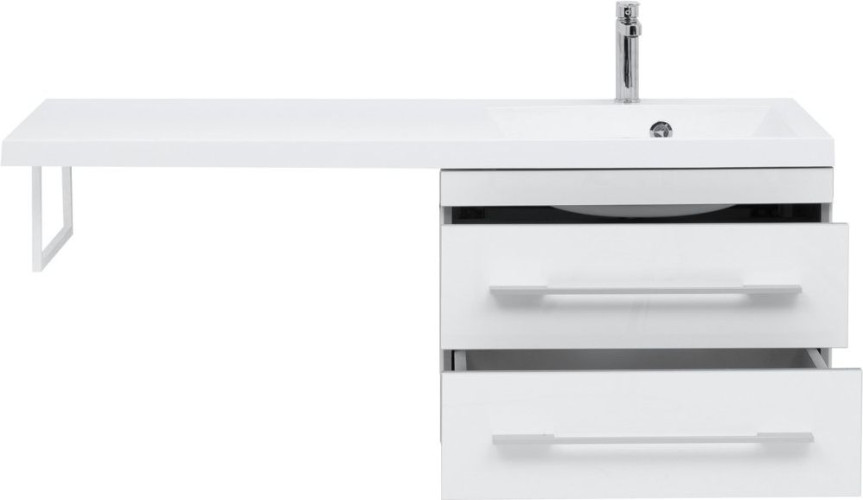 Тумба с раковиной Aquanet Верона 120 R белый (подвесная, 2 ящика)