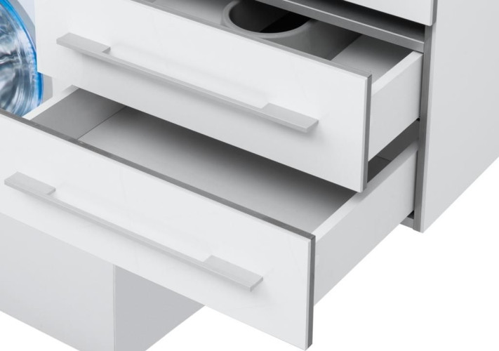 Тумба с раковиной Aquanet Верона 120 R белый (подвесная, 2 ящика)