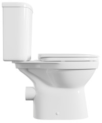 Унитаз-компакт напольный Norm Fit 355х650х780, сиденье термопласт с микролифтом, белый (9844B099-7200)