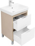 Тумба с раковиной Aquanet Гретта 55 New светлый дуб (2 ящика)
