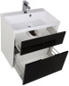 Тумба с раковиной Aquanet Латина 70 черный (2 ящика)