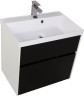 Тумба с раковиной Aquanet Латина 70 черный (2 ящика)