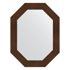 Зеркало настенное Polygon EVOFORM в багетной раме бронзовая лава, 66х86 см, BY 7191