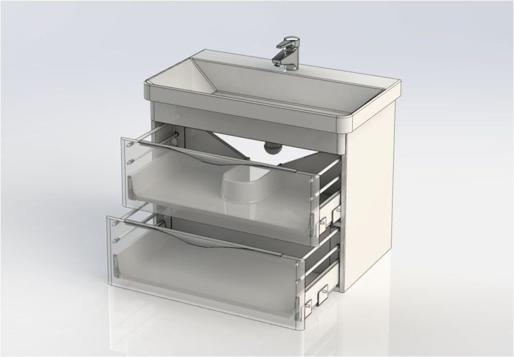 Тумба с раковиной Aquanet Орлеан 80 белый