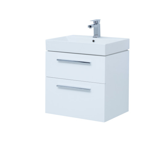 Тумба под раковину Aquanet Nova 60 (Slim Synergy) белый (2 ящика)