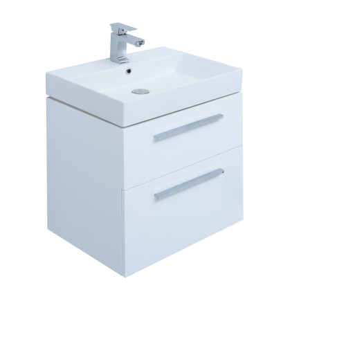 Тумба под раковину Aquanet Nova 60 (Slim Synergy) белый (2 ящика)